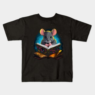 Rat Reads Book Kids T-Shirt